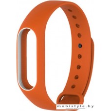 Ремешок Xiaomi для Mi Band 2 (оранжевый/белый)