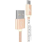 Кабель Hoco X2 microUSB (золотистый)
