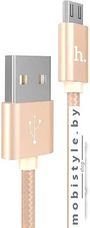 Кабель Hoco X2 microUSB (золотистый)