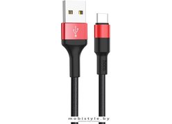 Кабель Hoco X26 Type-C (черный/красный)