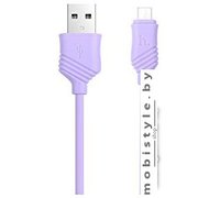 Кабель Hoco X6 Khaki Micro USB (фиолетовый)