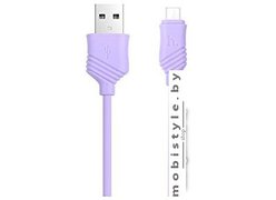 Кабель Hoco X6 Khaki Micro USB (фиолетовый)