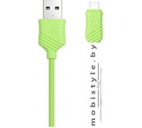Кабель Hoco X6 Khaki Micro USB (салатовый)