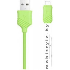Кабель Hoco X6 Khaki Micro USB (салатовый)