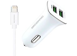 Автомобильное зарядное Atomic C207 (белый)