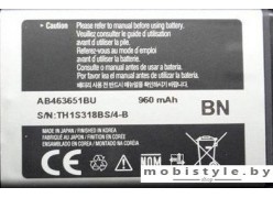 Аккумулятор для телефона Samsung S3650 Corby, S5620 Monte, S7070 и др. (AB463651BU)