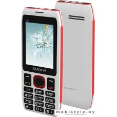 Мобильный телефон Maxvi C17 (белый/красный)