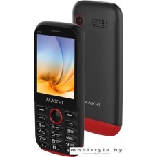 Мобильный телефон Maxvi K17 (черный/красный)