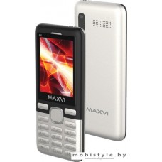 Мобильный телефон Maxvi M6 (серебристый)