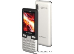 Мобильный телефон Maxvi M6 (серебристый)