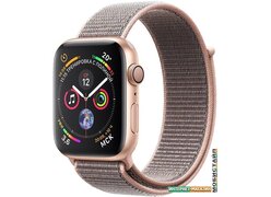 Умные часы Apple Watch Series 4 44 мм (алюминий золотистый/нейлон розовый песок)