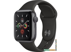 Умные часы Apple Watch Series 5 40 мм (алюминий серый космос/черный спортивный)