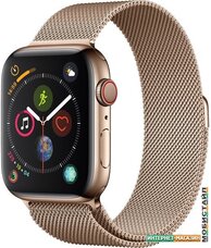 Умные часы Apple Watch Series 4 LTE 44 мм (сталь золотистый/миланский золотой)