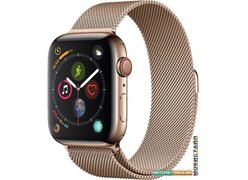 Умные часы Apple Watch Series 4 LTE 44 мм (сталь золотистый/миланский золотой)