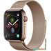 Умные часы Apple Watch Series 4 LTE 44 мм (сталь золотистый/миланский золотой)