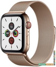 Умные часы Apple Watch Series 5 LTE 44 мм (сталь золотистый/миланский золотой)