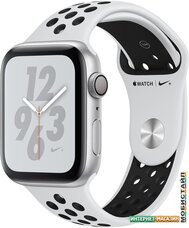 Умные часы Apple Watch Nike+ 44 мм (алюминий серебристый/чистая платина, черный)