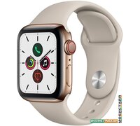 Умные часы Apple Watch Series 5 LTE 40 мм (сталь золотистый/песочный спортивный)