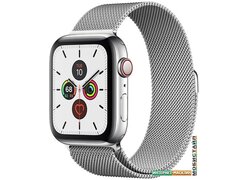 Умные часы Apple Watch Series 5 LTE 44 мм (серебристый/миланский серебристый)