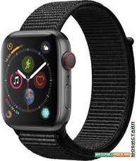 Умные часы Apple Watch Series 4 LTE 44 мм (алюминий серый космос/нейлон черный)