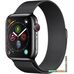 Умные часы Apple Watch Series 4 LTE 44 мм (сталь черный/миланский черный)