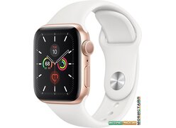 Умные часы Apple Watch Series 5 40 мм (алюминий золотистый/белый спортивный)