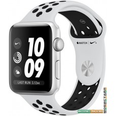Умные часы Apple Watch Nike+ 42 мм (серебристый алюминий/чистая платина, черный)
