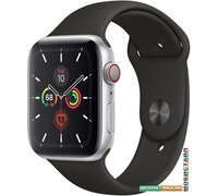 Умные часы Apple Watch Series 5 LTE 44 мм (серебристый алюминий/черный)
