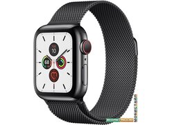 Умные часы Apple Watch Series 5 LTE 40 мм (сталь черный/миланский черный)