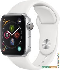 Умные часы Apple Watch Series 4 40 мм (алюминий серебристый/белый)