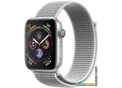 Умные часы Apple Watch Series 4 44 мм (алюминий серебристый/нейлон белая ракушка)