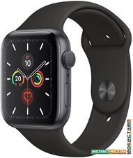Умные часы Apple Watch Series 5 44 мм (алюминий серый космос/черный спортивный)