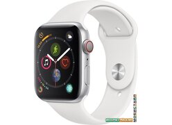 Умные часы Apple Watch Series 4 LTE 44 мм (алюминий серебристый/белый)