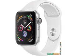 Умные часы Apple Watch Series 4 44 мм (алюминий серебристый/белый)