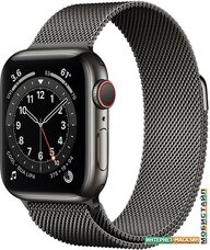Умные часы Apple Watch Series 6 LTE 40 мм (сталь графитовый/миланский черный)