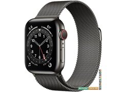 Умные часы Apple Watch Series 6 LTE 40 мм (сталь графитовый/миланский черный)