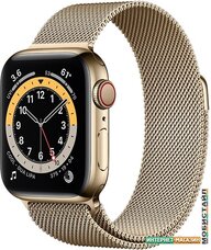 Умные часы Apple Watch Series 6 LTE 40 мм (сталь золотистый/миланский золотой)
