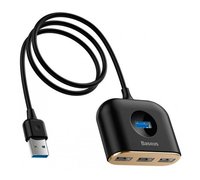 USB-хаб Baseus Square round 4 in 1(USB3.0 TO USB3.0*1+USB2.0*3) 1 м