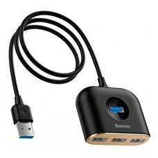 USB-хаб Baseus Square round 4 in 1(USB3.0 TO USB3.0*1+USB2.0*3) 1 м