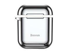 Чехол для наушников Baseus Shining hook Case ForPods 1/2 серебристый