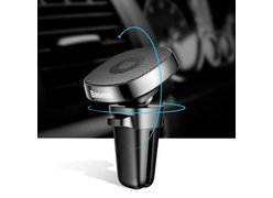 Автомобильный держатель Baseus Privity Series Pro Air Outlet Magnet Bracket серебряный