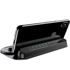 Парковочная карта с держателем для телефона Baseus Horizon Silicone Parking Number Card Bracket черный