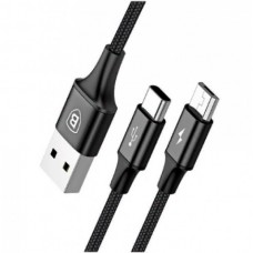 Кабель Baseus Rapid Series 2-in-1 Cable Micro+Type-C 3A 1.2M