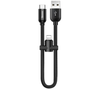 Кабель Baseus U-shaped USB-A to USB-C/Lightning черный