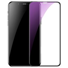 Защитное стекло Baseus Full-glass Tempered 0.3mm для iPhone 6.1 черный(anti-blue light)
