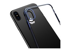 Baseus Glitter Case для iPhone X синий