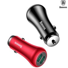 Автомобильная зарядка Baseus Gentry Series Dual-U Quick -charge черный