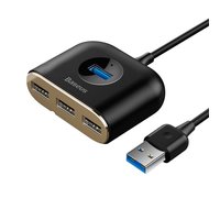 USB-хаб Baseus Square round 4 in 1(USB3.0 TO USB3.0*1+USB2.0*3) 0.17 м