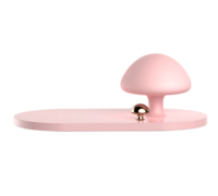 Беспроводная зарядка Baseus Mushroom Lamp Desktop Wireless Charger розовый