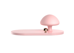 Беспроводная зарядка Baseus Mushroom Lamp Desktop Wireless Charger розовый